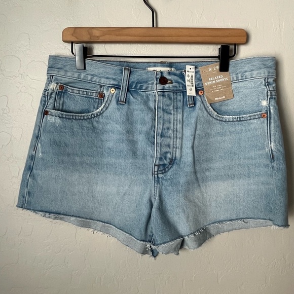 NWT Madewell relaxed denim mid rise shorts 29 - Picture 4 of 13